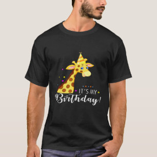 T-shirt C'Est Mon Anniversaire Giraffe Adorable Dans Un Ca