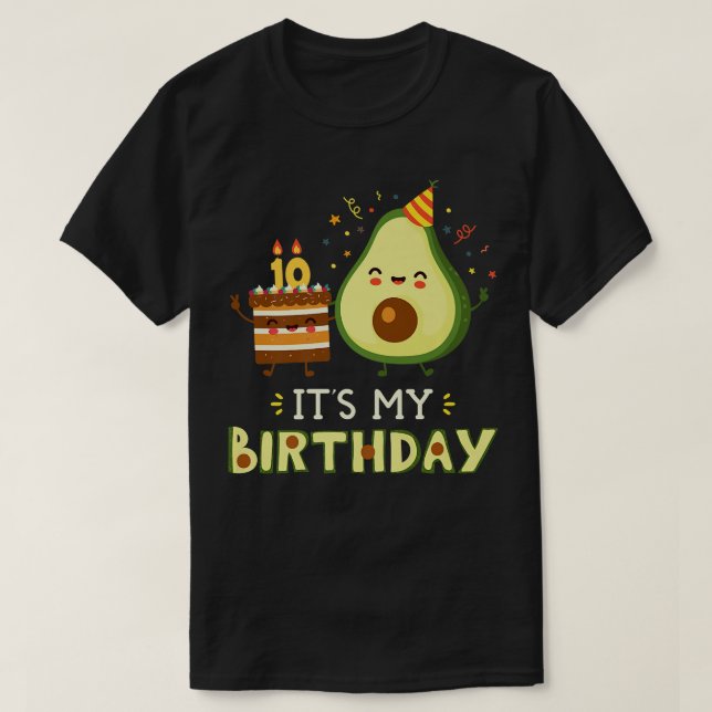 T-shirt C'Est Mon Anniversaire Guacamoles Cuisine Meicaine (Design devant)
