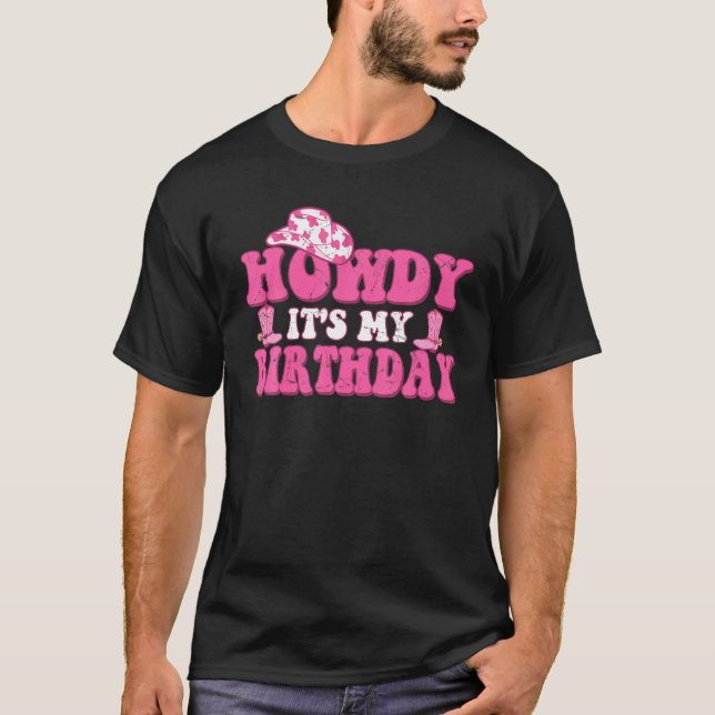 T-shirt C'est mon anniversaire Howthday Women Western Retr (Devant)