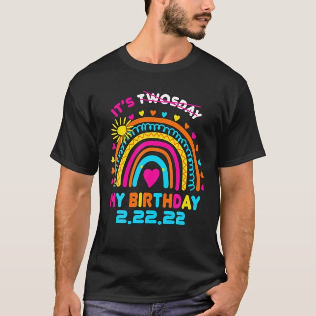 T-shirt C'Est Mon Anniversaire Jeudi 02-22-2022 Février 2N (Devant)