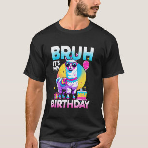 T-shirt C'est Mon Anniversaire Lama Alpaga Lunettes De Sol