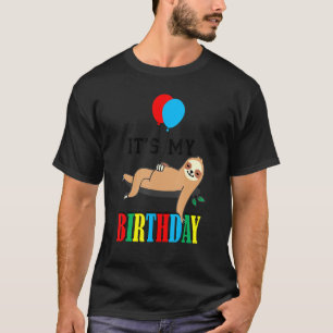 T-shirt C'est mon anniversaire paresseux fainéant drôle ca