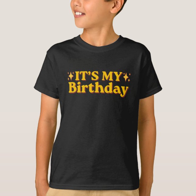 T-shirt C'est mon anniversaire rétro (Devant)