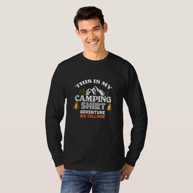 T-shirt C'est mon aventure Camping (Devant entier)