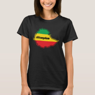 T-shirt C'est mon barrage sur la carte et le drapeau éthio
