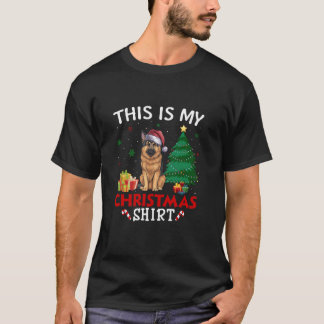 T-shirt C'est mon berger allemand Chien de Santa Hat Noël