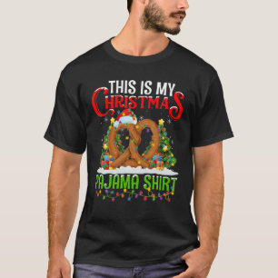 T-shirt C'est mon bretzel de pyjama de Noël nourriture Noë