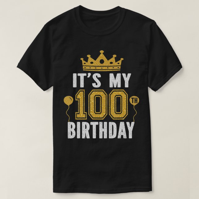 T-shirt C'est mon cadeau d'anniversaire de 100e pour homme (Design devant)