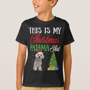 T-shirt C'Est Mon Cadeau De Noël Pajama Maltese Lover Dog