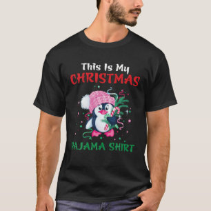 T-shirt C'Est Mon Cadeau De Noël Pajama Penguin Père Noël