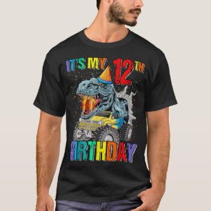 T-shirt C'est mon camion monstre dinosaure pour garçons de