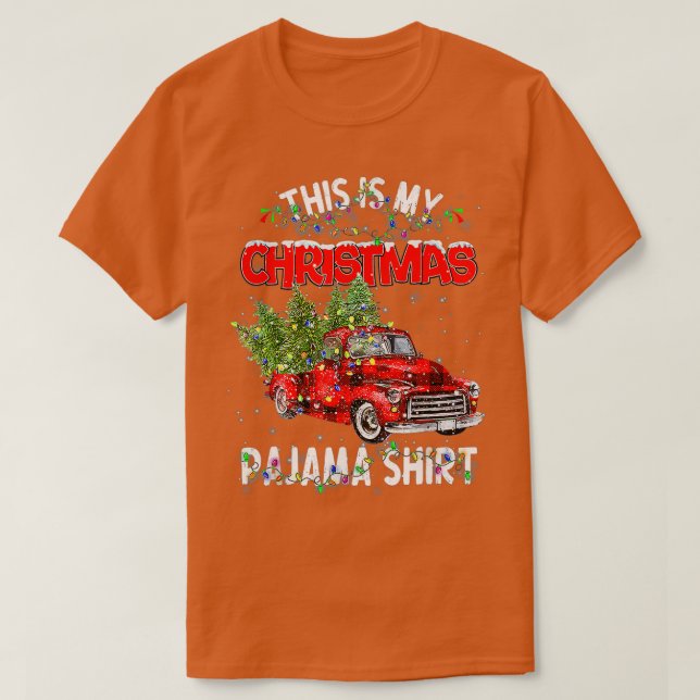 T-shirt C'Est Mon Camion Plaid Buffalo Pajama De Noël Xm (Design devant)