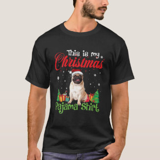 T-shirt C'Est Mon Carlin Noël Pyjama Drôle Carlin Chien Am