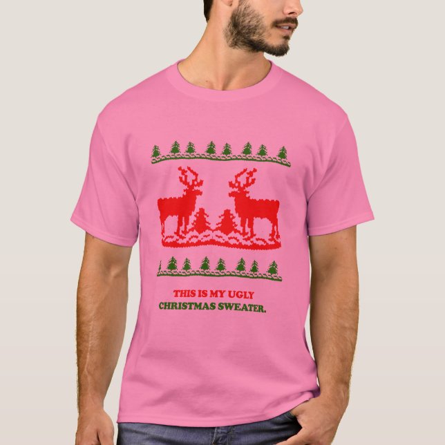 T-shirt C'est mon chandail laid de Noël (Devant)