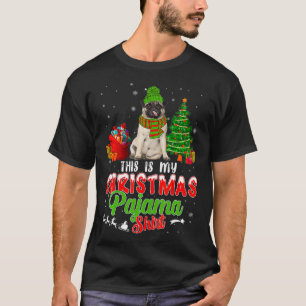 T-shirt C'Est Mon Chien Carlin De Pyjama De Noël