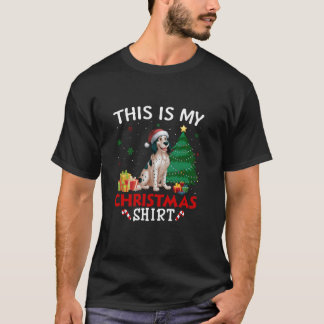 T-shirt C'est mon chien de sanglier anglais Santa Hat Noël