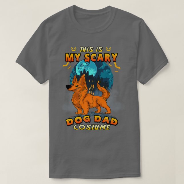 T-shirt C'Est Mon Chien Effrayant Papa Costume Corgi Drôle (Design devant)