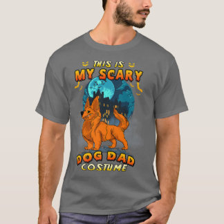 T-shirt C'Est Mon Chien Effrayant Papa Costume Corgi Drôle