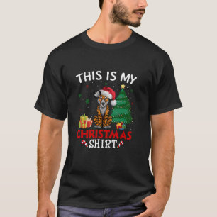 T-shirt C'est mon chien sauvage africain Santa Hat Christm