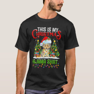 T-shirt C'est mon chien Sheltie de Noël en pyjama de Noël