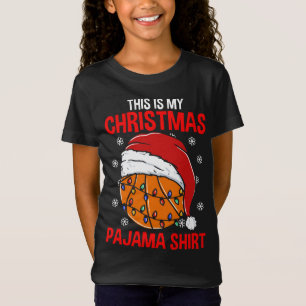 T-Shirt C'Est Mon Coac Joueur De Basket De Pyjama De Noël