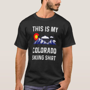 T-shirt C'Est Mon Colorado Ski Denver Map Drapeau Co Souv