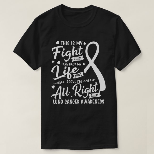 T-shirt C'est mon combat Chemise Lung Cancer Sensibilisati (Design devant)