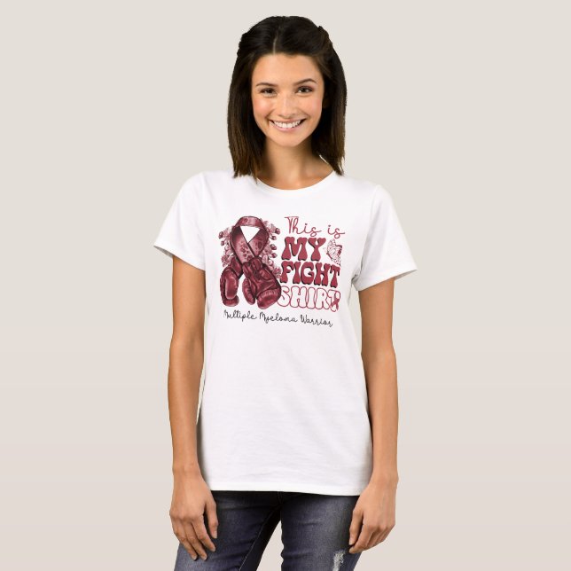T-shirt C'est Mon combat multiple Myeloma guerrier (Devant entier)