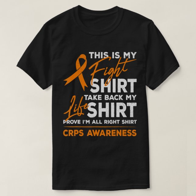 T-shirt C'est mon combat RSD Sensibilisation CRPS Orange R (Design devant)