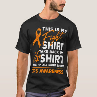 T-shirt C'est mon combat RSD Sensibilisation CRPS Orange R