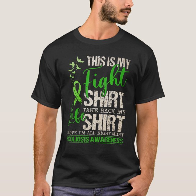 T-shirt C'Est Mon Combat Sensibilisation À La Scoliose Gue (Devant)