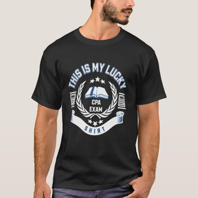 T-shirt C'est Mon Compte Examen CPA Chanceux Comptable Com (Devant)