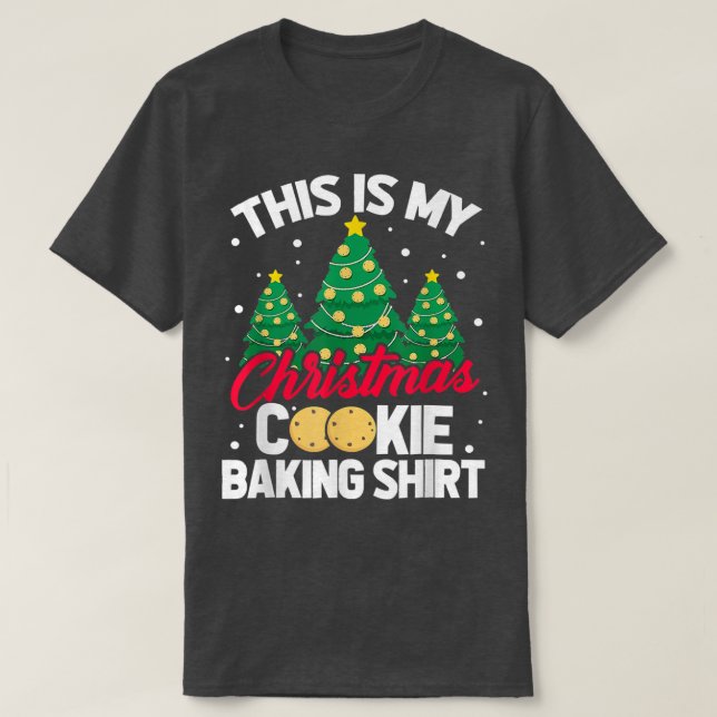 T-shirt C'Est Mon Cookie De Noël Chemise De Cuisine Arbre  (Design devant)