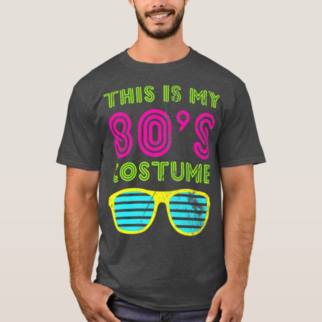 T-shirt C'est mon costume 80s Neon 80s 90s Party (Devant)