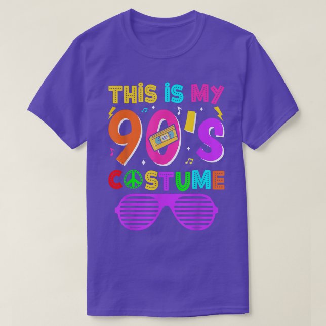 T-shirt C'Est Mon Costume 90s Retro 90s Music Theme Party (Design devant)