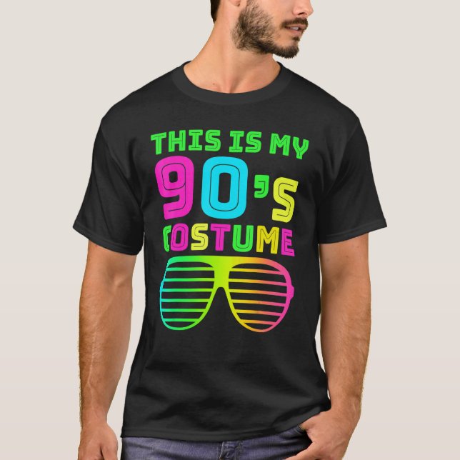 T-shirt C'Est Mon Costume 90s Retro 90s Music Theme Party (Devant)