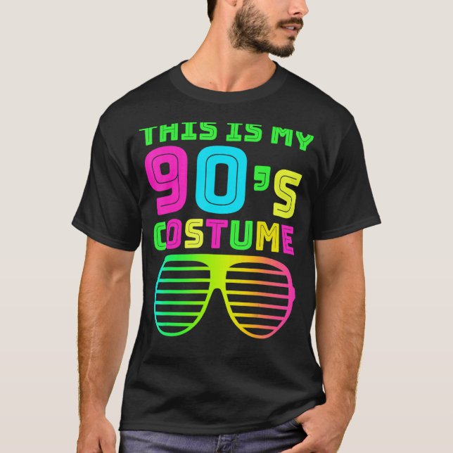 T-shirt C'Est Mon Costume 90s Retro 90s Music Theme Party (Devant)