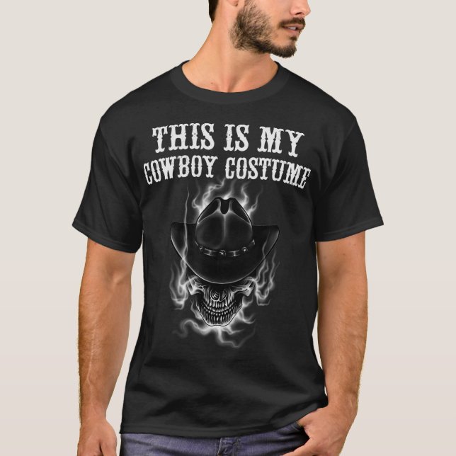T-shirt C'Est Mon Costume Cow-boy Casquette Crâne Cowboy (Devant)