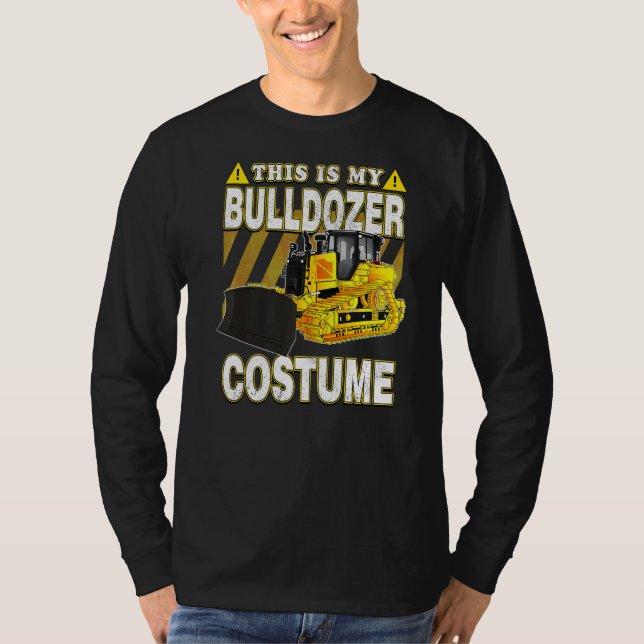 T-shirt C'Est Mon Costume De Bulldozer (Devant)