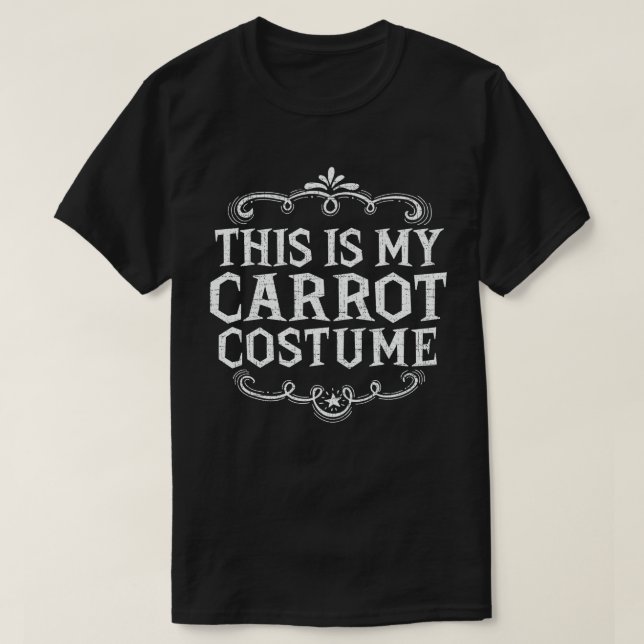 T-shirt C'est mon costume de carotte drôle et paresseux po (Design devant)