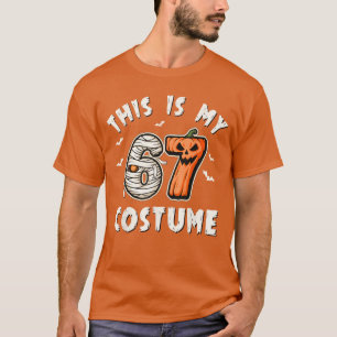 T-shirt C'est mon costume de Halloween 67 numéro 6 7 Mème