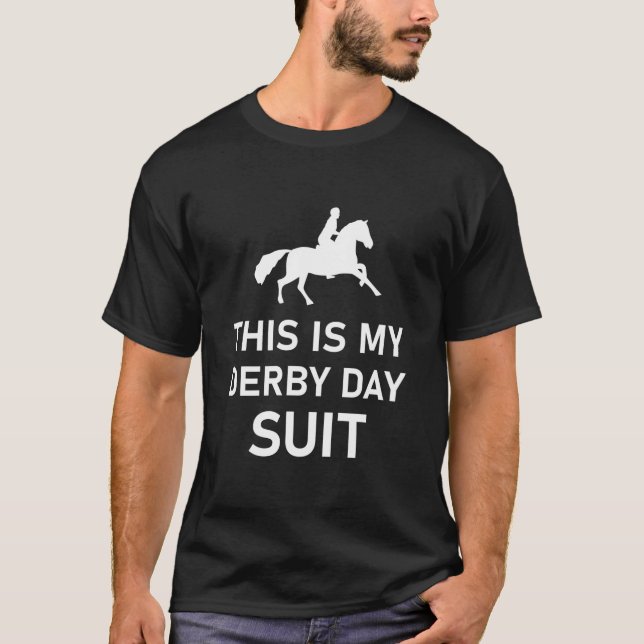 T-shirt C'est mon costume de jour derby - Funny Horse (Devant)