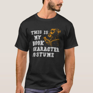 T-shirt C'est mon costume de personnage de livre Chien lis