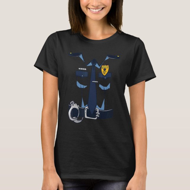 T-shirt C'Est Mon Costume De Police (Devant)