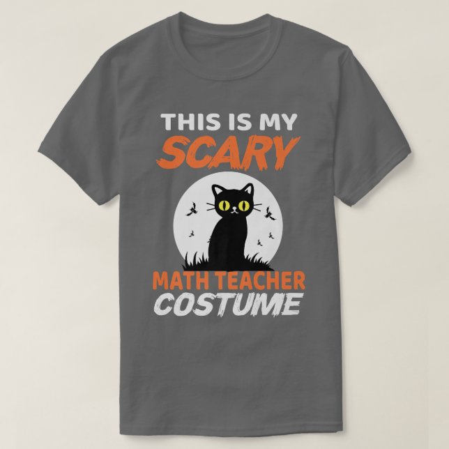 T-shirt C'est mon costume de professeur de mathématiques e (Design devant)