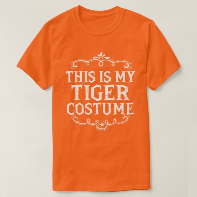 T-shirt C'Est Mon Costume De Tigre Drôle Halloween Lazy (Design devant)