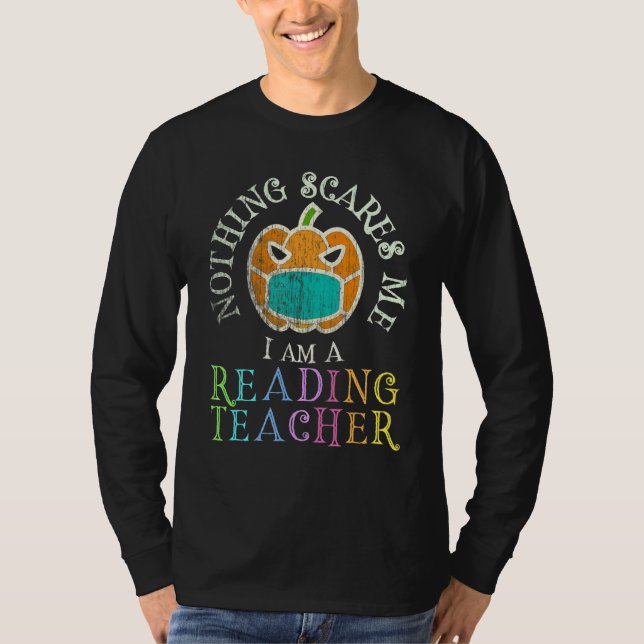 T-shirt C'est mon costume d'enseignant de lecture Éffrayan (Devant)
