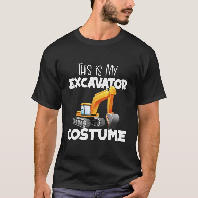 T-shirt C'Est Mon Costume D'Excavateur Camion Digger (Devant)