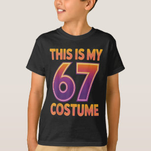 T-shirt C'est mon costume d'Halloween 67 numéro 6 7 Mème S
