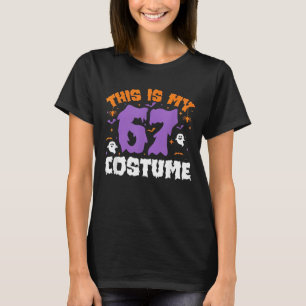 T-shirt C'est mon costume d'Halloween 67 Numéro 6 7 Mème S